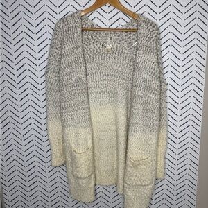 Kaisley Oversized Open Cardigan Pockets Size Small